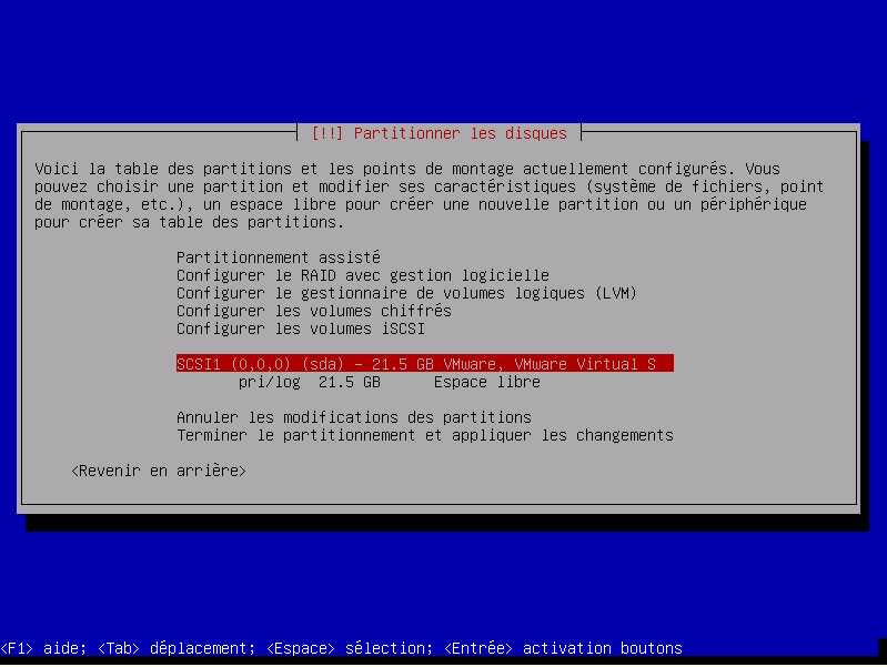 Table de partition manuel