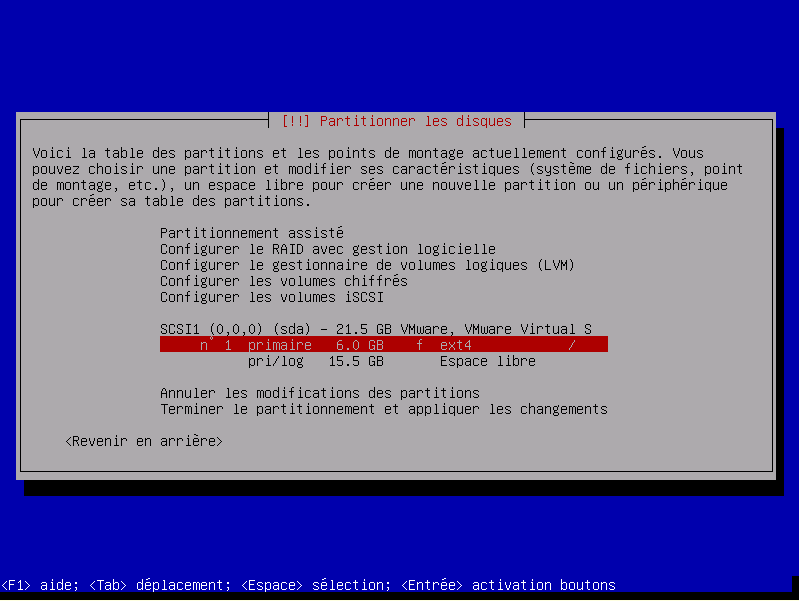 Validation partition Primaire