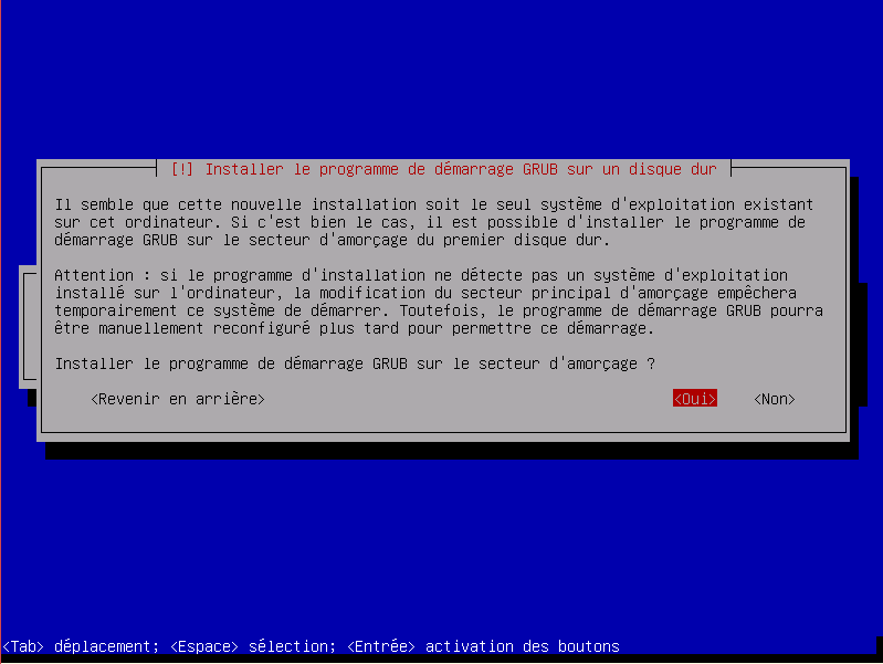 Installation de GRUB